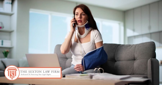 injured employee on the phone